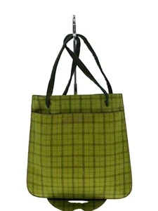 MIU MIU Green Leather Checkered Shoulder Bag Auth Used JAPAN - Picture 1 of 6