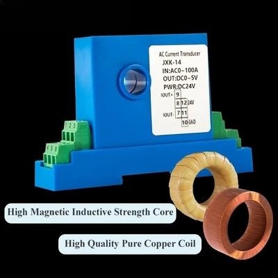 Current Sensor Transducer 0-150A AC DC Converter 4-20mA 0-10V 0-5V RS485 - Image 1 of 4