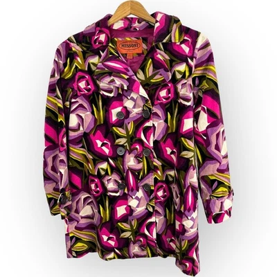 Missoni For Target Girls size Large Velvet Floral Double Breasted Jacket  - Image 1 of 4