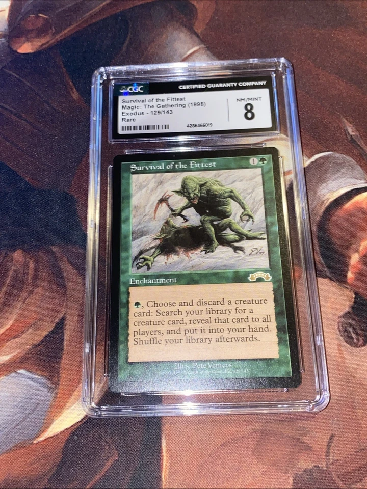 Survival Of The Fittest X1 Mtg Exodus Nm CGC Graded 8 - Image 1 of 2
