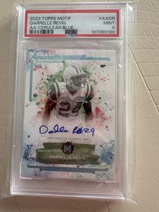 2023 TOPPS MOTIF DARRELLE REVIS AA-CERULEAN BLUE PSA 9 MAKE OFFERS!!!! - Picture 1 of 2