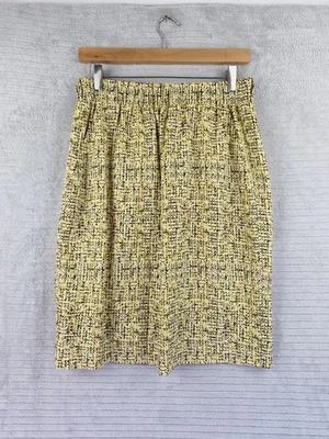 COS Womens Yellow Patterned Short Skirt Size EU 38 UK 10 Pockets Lined - Image 1 of 4