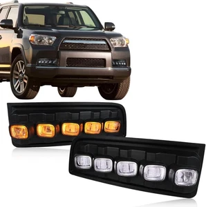 Front Fog Bumper Lights LED For Toyota 4Runner 2010-2013 DRL Turn Signal Lamp - Foto 1 di 8