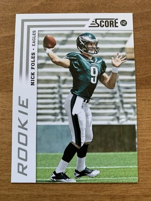 NICK FOLES 2012 Score FEET / LEGS TOGETHER SP VARIATION Rookie RC #360! EAGLES - Image 1 of 2