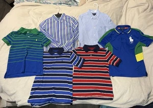 Ralph Lauren Polo Kids Shirts, Size 7 And 8. Bundle Of 6 Shirts - Picture 1 of 17