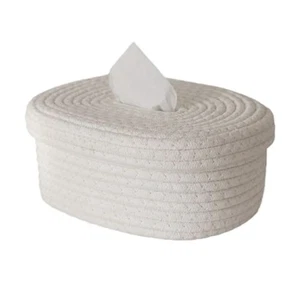 Copriscatola Porta Fazzoletti Quadrato Copri Tessuti Cotone Corda Rettangolare5538 - Foto 1 di 6