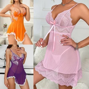 Women Sexy-Lingerie Babydoll Sleepwear Underwear Teddy Lace Dress G-string Gift - Picture 1 of 83