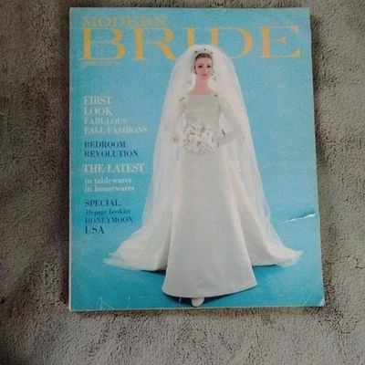 Vtg modern bride magazine June/July 1966 Volume 18 #3 Wedding Marriage  Foto 1 de 4