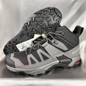 Salomon X Ultra 4 Mid GTX Boots Men's 11.5 Gray Black Summer Hiking Trail Shoes - Picture 1 of 21