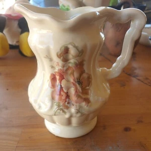 Vintage Pottery Floral Mini Pitcher Athena, California USA # J22-500 - Picture 1 of 3