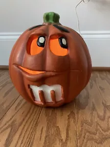 Molde soplado de Halloween iluminado M&M calabaza Jack O linterna 2001 Eastcorp funciona de colección - Imagen 1 de 13