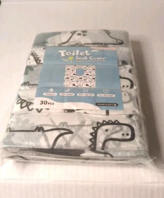 Индивидуально запечатанные очень большие одноразовые чехлы на сиденья унитаза динозавров 30 шт. - Изображение 1 из 3