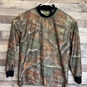 Mothwing RealTree Camo Mock Neck Shirt Mens Large Long Sleeve Hunting Outdoors - Picture 1 of 9