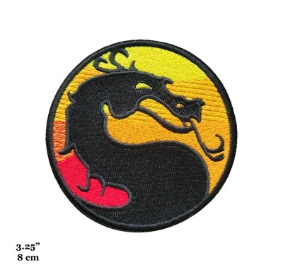 UB Mortal Kombat Game Movie Dragon Logo Embroidered Iron On Patch