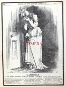 'IN MEMORIAM H.R.H. PRINZ LEOPOLD', antiker 1884 J Tenniel PUNCH Print : 658-48 - Bild 1 von 1