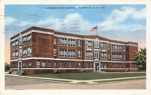 #H 1958    FLORENCE,  S.C.     POSTCARD,  HIGH SCHOOL - Picture 1 of 2
