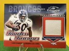 TERRELL DAVIS 2002 Donruss Classics Timeless Treasures Game Worn Jersey Card