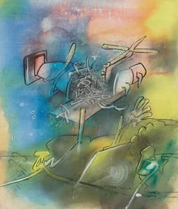 ROBERTO MATTA Surrealism Art Poster or Canvas Print "VOLATICE L'ECHEC" - Picture 1 of 1