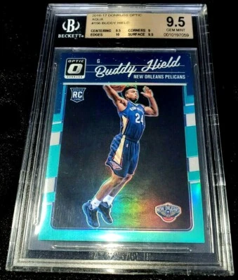 BUDDY HIELD 16-17 DONRUSS OPTIC AQUA HOLO PRIZM ROOKIE RC 15/25 BGS 9.5 - Image 1 of 4