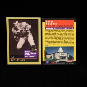 1991 Tom Fears Los Angeles Rams Enor Pro Football Hall of Fame #40 - Picture 1 of 1