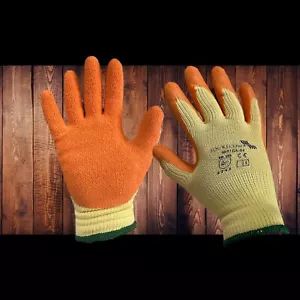 Gartenhandschuhe Herren Damen Arbeitshandschuhe Fourscom Gummiert Schrauber M L - Bild 1 von 3