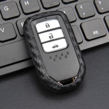 Silicone Carbon Fiber Car Smart Key Case Cover For Honda Accord/Civic/CR-V/HR-V