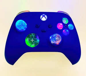 Microsoft Xbox One Controller - Shock Blue - with custom LED mod  - Great GIFT - Picture 1 of 6
