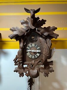 Vintage Schatz #1 Working 8 Day Hunter Black Forest Cuckoo Clock