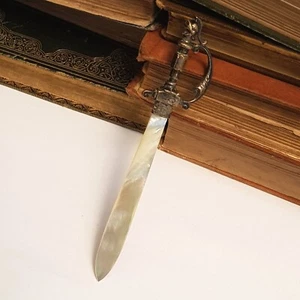 French Souvenir Novelty Mother Pearl Letter Opener Reimes Cathedral circa 1910 - Picture 1 of 14