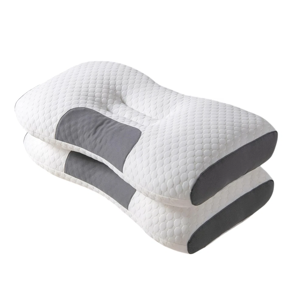 Almohada cervical para cuello - Almohada ortopédica de espuma viscoelástica contorneada para soporte de columna vertebral Foto 1 de 1