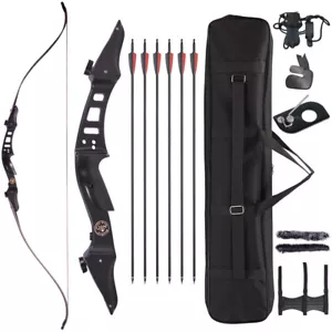 60" ILF Recurve Bow Takedown 20-50lbs Archery American Hunting Bow Shooting - Picture 1 of 14