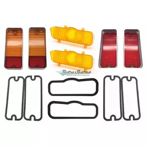 HOLDEN HQ FRONT & REAR INDICATOR & STOP LENSES & GASKETS (AMBER F... - Picture 1 of 1
