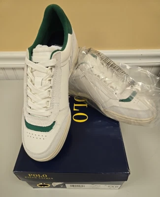 NIB: Men's Polo Court Sport Sneaker - White/Green - 7.5D - Image 1 of 4