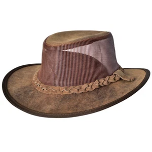 Cappello da cowboy 95EQ Crazy Horse Cow scamosciato marrone chiaro Hilason - Foto 1 di 5