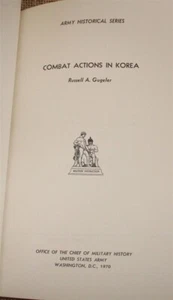 Military Book: Army Historical Series; Combat Action in Korea - Picture 1 of 1