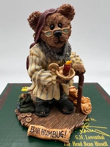 Boyds Bears Collection Resina Paperone McBear Bah Humbug # 228333PAW Ritirato 2001 - Foto 1 di 7