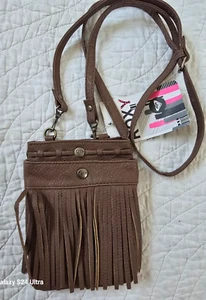 NEW Roxy Mini Brown Crossbody With Tassels Hobo NWT - Picture 1 of 8