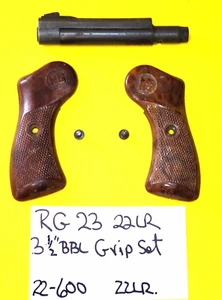 RG 23 IN 22 LR NICE FACTORY GRIP SET WITH SCREWS + 4 " BARREL ITEM # 22-600 - Picture 1 of 1