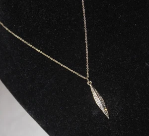 15" HOUSE OF HARLOW Vintage Chain Statement Shard Pendant - Picture 1 of 8