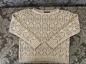 New York Jones Signature Strickpullover dick braun & gold metallic Gr. L - Bild 1 von 6