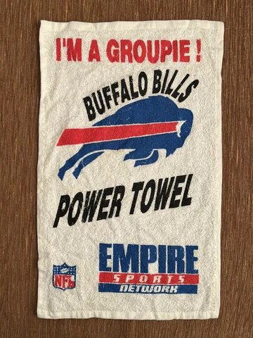 Buffalo Bills Rally Towel Empire Sports Network 90’s Vintage Bills Power Towel Cover