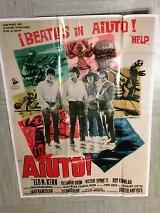 Large replica of the Italian movie poster THE BEATLES HELP - AIUTO 37" X 27.5" - Picture 1 of 4