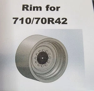 1/64 3D PrintedPair of Fendt Style Rims for 710/70R42 Tires - Picture 1 of 1