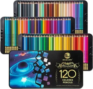 Gold Edition 120 Colored Pencils for Adult Coloring, Premier Color Pencils for L - Picture 1 of 12