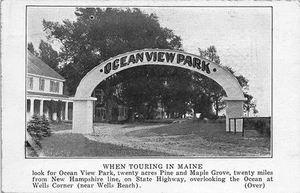 Wells Corner ME Ocean View Park Advertising Postcard - Picture 1 of 2