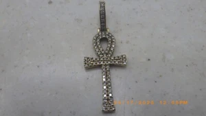 10K Yellow Gold Diamond Ankh Pendant, 4.4g, 8.08mm Bail (TDY027157) - Picture 1 of 3