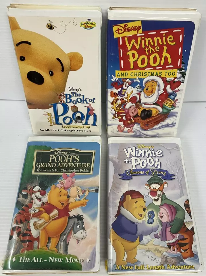 Winnie The Pooh Lot of 4 VHS Movies in Clamshells ~ Titles in description - Image 1 of 4