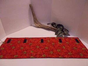 Shopping Cart Handle Cover for Grocery Cart Handles Christmas Poinsetia Fabric - Picture 1 of 14