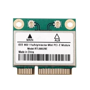 RTL8852BE Card WiFi 6 1800Mbps BT 5.2 Dual Band MiniPCIe 802.11ac/Ax 21652 - Photo 1/6