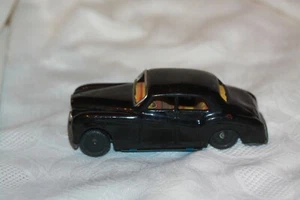 Vintage Rolls Royce Black Tin Litho Friction Car Toy 5" - Picture 1 of 5